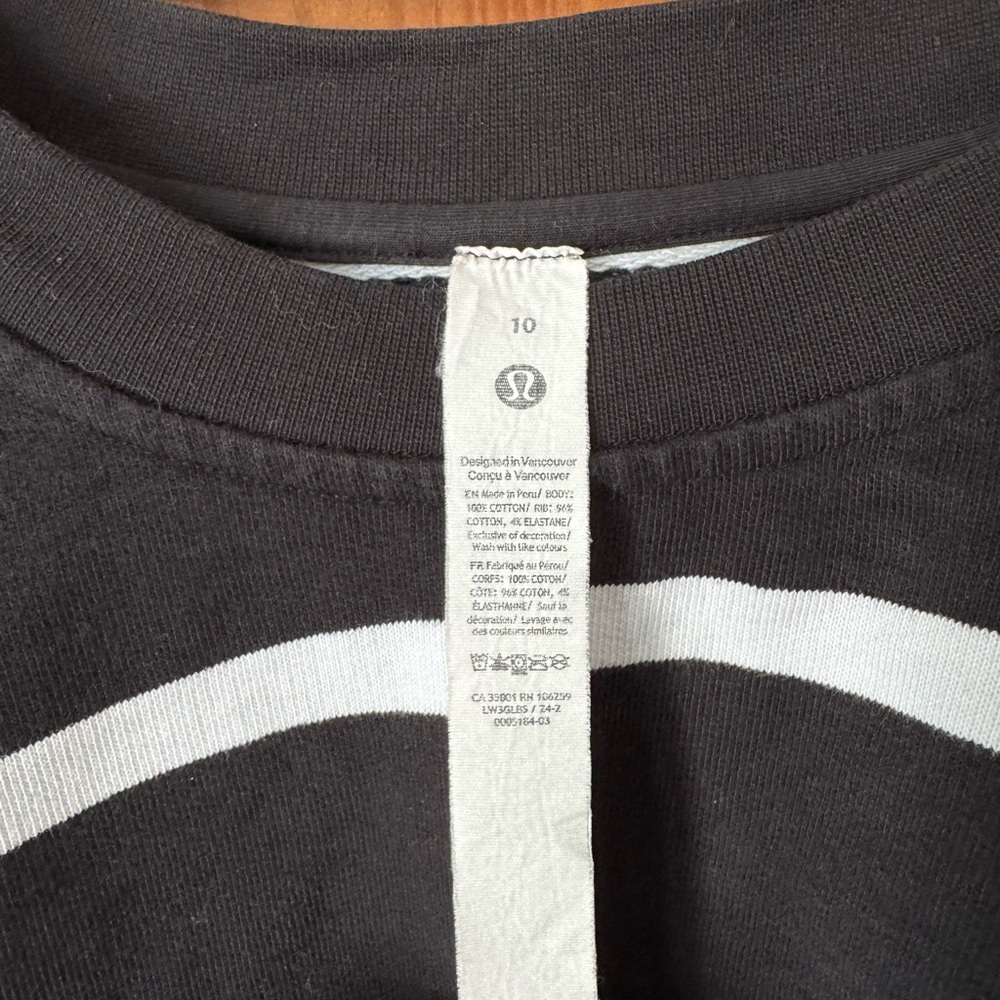 Lululemon Perfectly Oversized Cropped Crew (Striped) - Picture 4 of 5